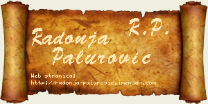 Radonja Palurović vizit kartica